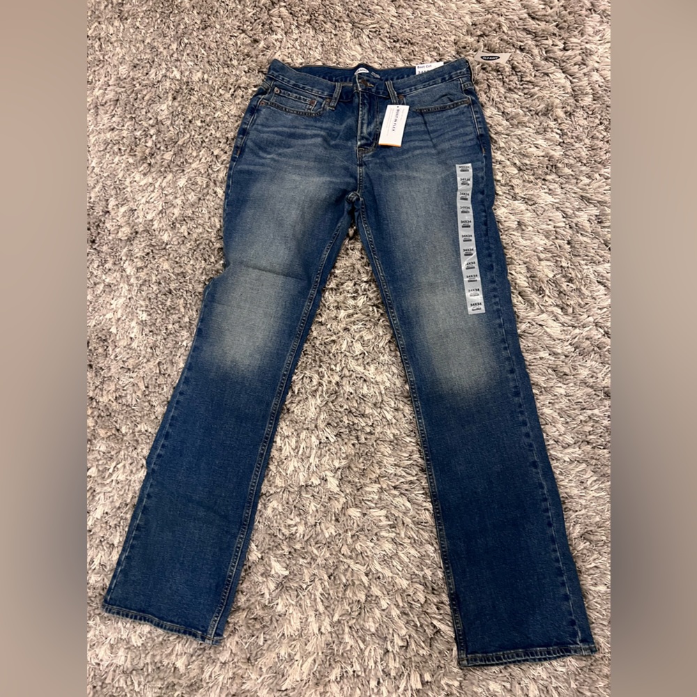 NWT Old Navy men’s boot cut jeans. 34x34.  Built in flex.